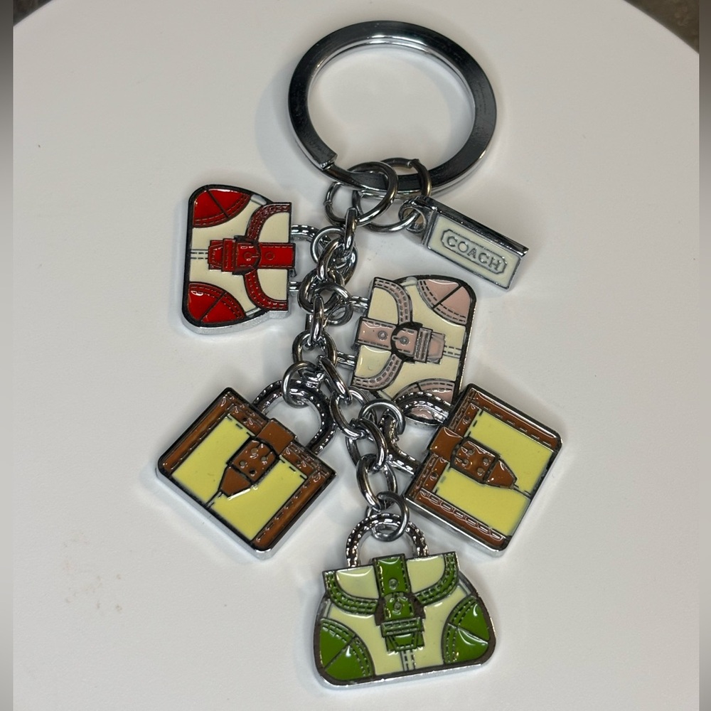 Coach Colorful Handbag Charm Keychain